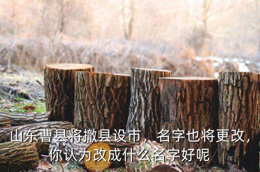 山東曹縣將撤縣設(shè)市，名字也將更改，你認(rèn)為改成什么名字好呢
