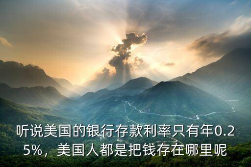 聽(tīng)說(shuō)美國(guó)的銀行存款利率只有年0.25%，美國(guó)人都是把錢(qián)存在哪里呢