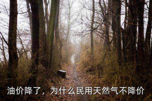 油價(jià)降了，為什么民用天然氣不降價(jià)