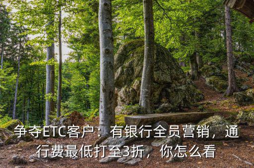 爭(zhēng)奪ETC客戶(hù)：有銀行全員營(yíng)銷(xiāo)，通行費(fèi)最低打至3折，你怎么看