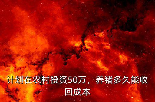 計(jì)劃在農(nóng)村投資50萬(wàn)，養(yǎng)豬多久能收回成本