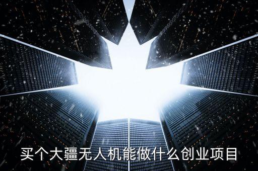 買個(gè)大疆無(wú)人機(jī)能做什么創(chuàng)業(yè)項(xiàng)目