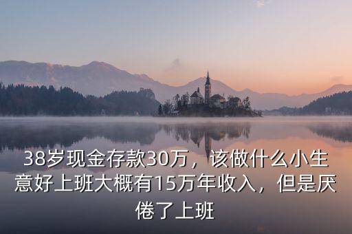 38歲現(xiàn)金存款30萬，該做什么小生意好上班大概有15萬年收入，但是厭倦了上班