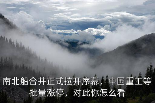 南北船合并正式拉開序幕，中國重工等批量漲停，對(duì)此你怎么看