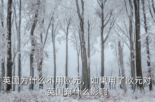 英國(guó)為什么不用歐元，如果用了歐元對(duì)英國(guó)有什么影響