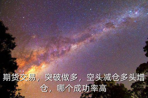 期貨交易，突破做多，空頭減倉多頭增倉，哪個成功率高