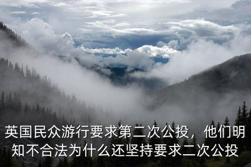 英國民眾游行要求第二次公投，他們明知不合法為什么還堅持要求二次公投