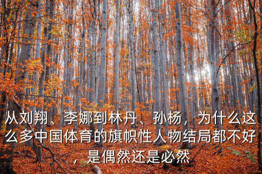 從劉翔、李娜到林丹、孫楊，為什么這么多中國(guó)體育的旗幟性人物結(jié)局都不好，是偶然還是必然