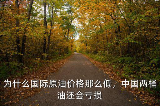 為什么國(guó)際原油價(jià)格那么低，中國(guó)兩桶油還會(huì)虧損