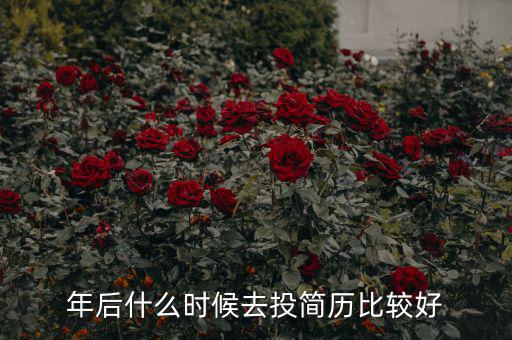 年后什么時(shí)候去投簡歷比較好