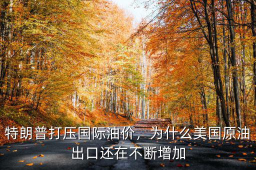 特朗普打壓國際油價(jià)，為什么美國原油出口還在不斷增加
