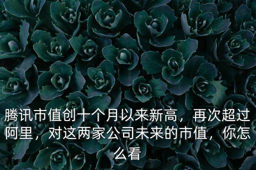 騰訊市值創(chuàng)十個月以來新高，再次超過阿里，對這兩家公司未來的市值，你怎么看
