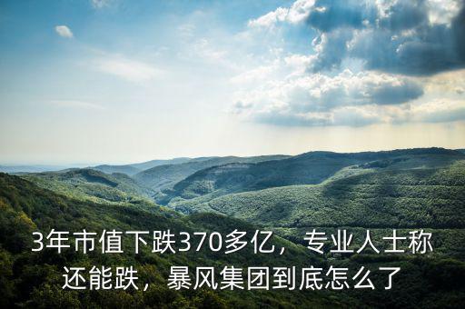 3年市值下跌370多億，專業(yè)人士稱還能跌，暴風(fēng)集團(tuán)到底怎么了