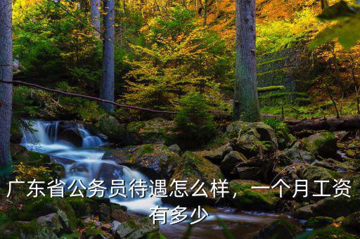 廣東省公務(wù)員待遇怎么樣，一個月工資有多少