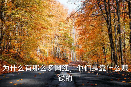 為什么有那么多網(wǎng)紅，他們是靠什么賺錢的
