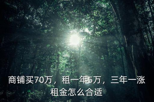 商鋪?zhàn)饨饾q多少合適,三年一漲租金。怎么合適