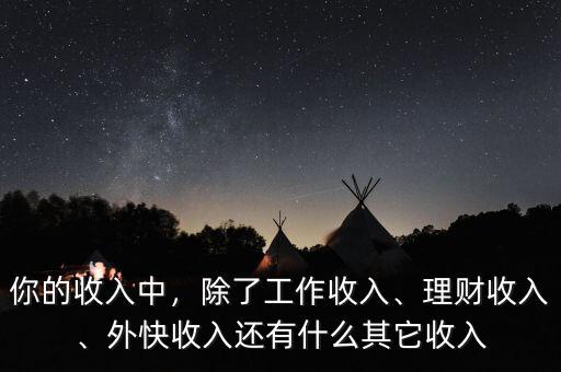 你的收入中，除了工作收入、理財(cái)收入、外快收入還有什么其它收入