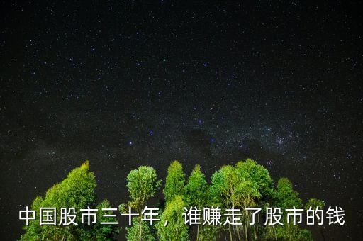 中國股市三十年，誰賺走了股市的錢
