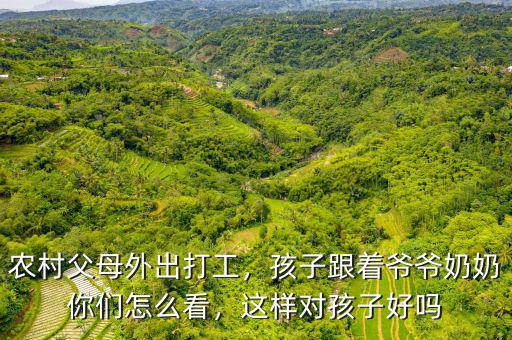 農(nóng)村父母外出打工，孩子跟著爺爺奶奶你們怎么看，這樣對孩子好嗎