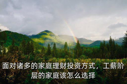面對(duì)諸多的家庭理財(cái)投資方式，工薪階層的家庭該怎么選擇