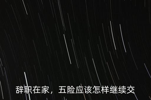 辭職在家，五險(xiǎn)應(yīng)該怎樣繼續(xù)交