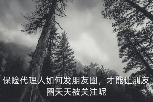 保險(xiǎn)代理人如何發(fā)朋友圈，才能讓朋友圈天天被關(guān)注呢