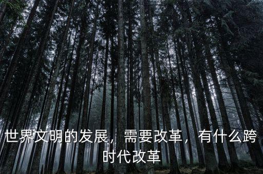 世界文明的發(fā)展，需要改革，有什么跨時(shí)代改革