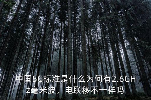 中國(guó)5G標(biāo)準(zhǔn)是什么為何有2.6GHz毫米波，電聯(lián)移不一樣嗎