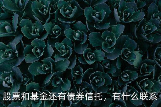 股票和基金還有債券信托，有什么聯(lián)系