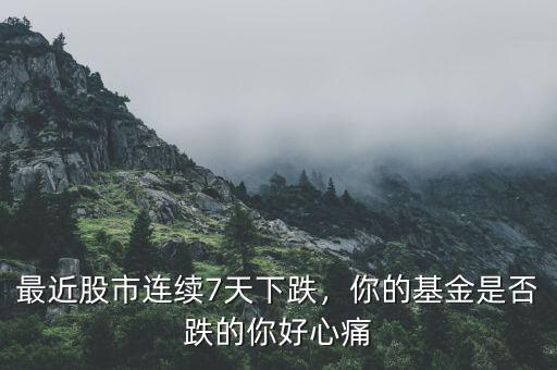 最近股市連續(xù)7天下跌，你的基金是否跌的你好心痛