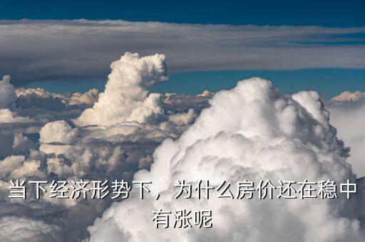 當(dāng)下經(jīng)濟(jì)形勢下，為什么房價還在穩(wěn)中有漲呢