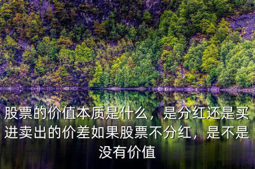 股票的價值本質(zhì)是什么，是分紅還是買進賣出的價差如果股票不分紅，是不是沒有價值