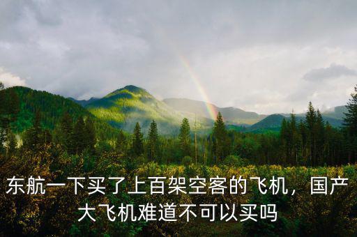 東航一下買了上百架空客的飛機，國產(chǎn)大飛機難道不可以買嗎