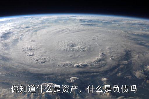 你知道什么是資產(chǎn)，什么是負債嗎