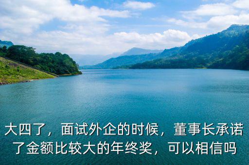 大四了，面試外企的時候，董事長承諾了金額比較大的年終獎，可以相信嗎