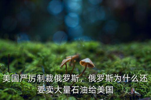 美國嚴(yán)厲制裁俄羅斯，俄羅斯為什么還要賣大量石油給美國