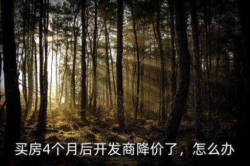 買房4個(gè)月后開發(fā)商降價(jià)了，怎么辦