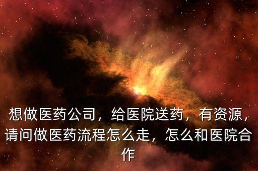 想做醫(yī)藥公司，給醫(yī)院送藥，有資源，請問做醫(yī)藥流程怎么走，怎么和醫(yī)院合作