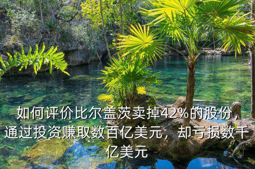 如何評價(jià)比爾蓋茨賣掉42%的股份，通過投資賺取數(shù)百億美元，卻虧損數(shù)千億美元