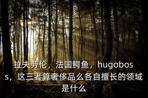拉夫勞倫，法國鱷魚，hugoboss，這三者算奢侈品么各自擅長的領(lǐng)域是什么