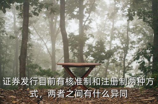 證券發(fā)行目前有核準制和注冊制兩種方式，兩者之間有什么異同