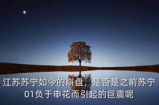 江蘇蘇寧如今的崩盤(pán)，是否是之前蘇寧01負(fù)于申花而引起的巨震呢