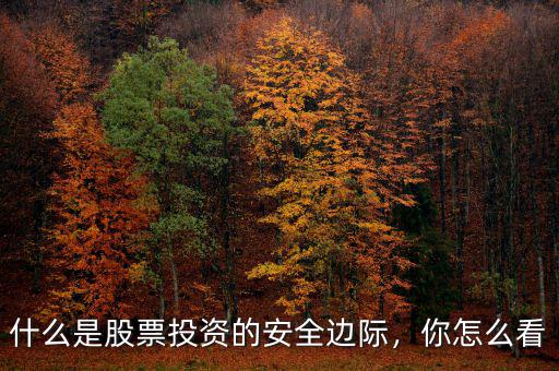 什么是股票投資的安全邊際，你怎么看