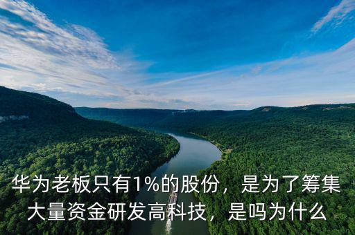 華為老板只有1%的股份，是為了籌集大量資金研發(fā)高科技，是嗎為什么