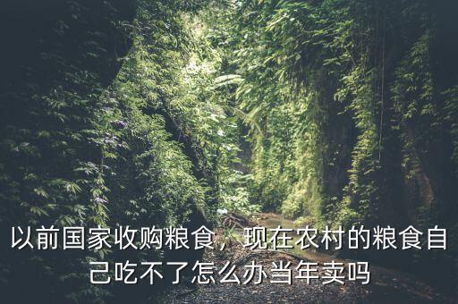 以前國(guó)家收購(gòu)糧食，現(xiàn)在農(nóng)村的糧食自己吃不了怎么辦當(dāng)年賣嗎