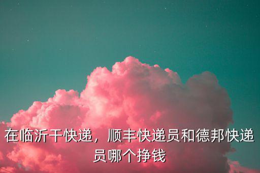 在臨沂干快遞，順豐快遞員和德邦快遞員哪個(gè)掙錢