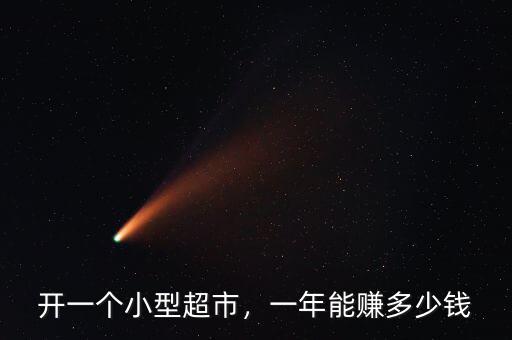 開一個小型超市，一年能賺多少錢