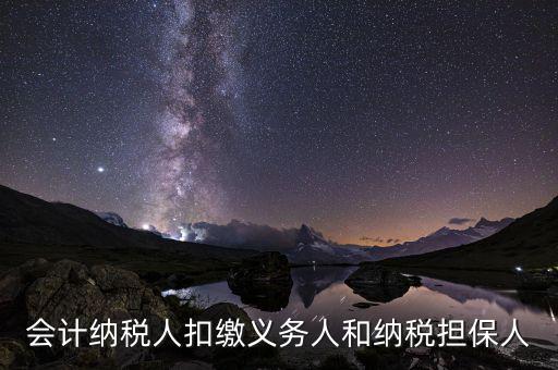 什么叫納稅擔(dān)保人，什么是納稅擔(dān)保