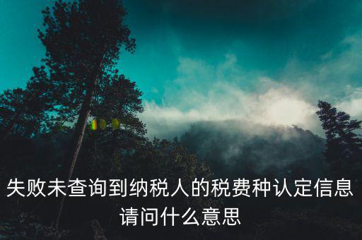 什么是未找到附稅認(rèn)定信息，個(gè)稅申報(bào)顯示未獲得單位稅種認(rèn)定信息是怎么回事