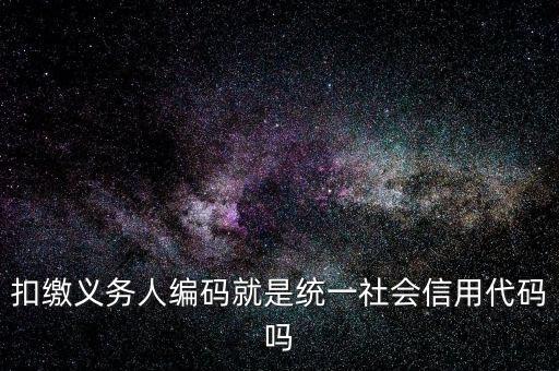 扣款人義務編碼是什么意思，扣繳義務人編碼是什么